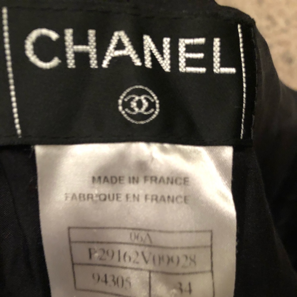 CHANEL 100% Silk Black Pants